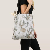 Tote Bag Noël au bois de cerfs (De près)