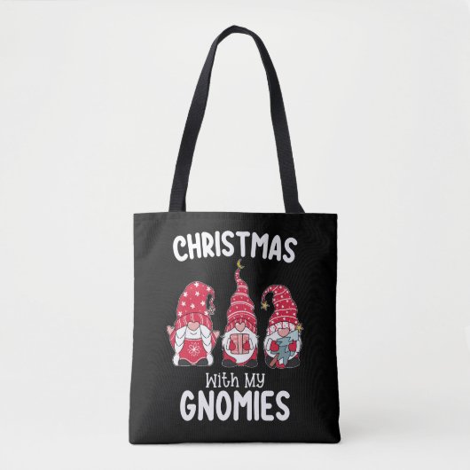 Tote Bag Noël Avec Mes Gnomies Gnomes (Devant)
