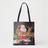 Tote Bag Noël avec Père Noël - Fêtes (Devant)