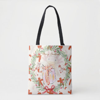Tote Bag Noël Axolotl