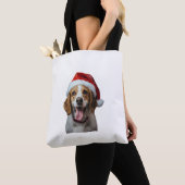 Tote Bag Noël beagle (De près)