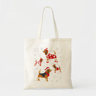 Tote Bag Noël beagle Pour Les Amateurs Beagles Premium
