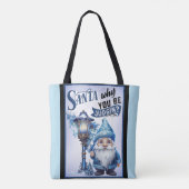 Tote Bag Noël bleu Cutie rétro (Dos)