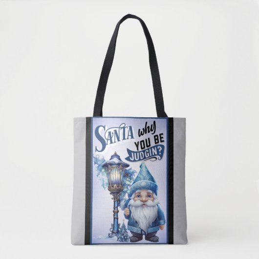 Tote Bag Noël bleu Cutie rétro (Devant)