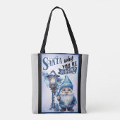 Tote Bag Noël bleu Cutie rétro (Dos)