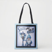 Tote Bag Noël bleu Cutie rétro (Devant)