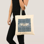 Tote Bag Noël Bleu Feuille Neige Vacances d'hiver (Devant (produit))