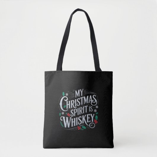 Tote Bag Noël Boire Whiskey Amateurs Boire Boire Boire Boir (Devant)
