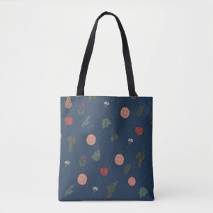 Tote Bag Noël botanique sans couture vintage belle pat