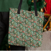 Tote Bag Noël botanique vert classique