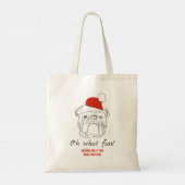 Tote Bag Noël Bouledogue Anglais (Dos)