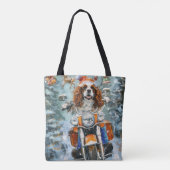 Tote Bag Noël Cavalier King Charles Spaniel (Dos)