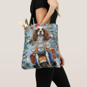 Tote Bag Noël Cavalier King Charles Spaniel (De près)