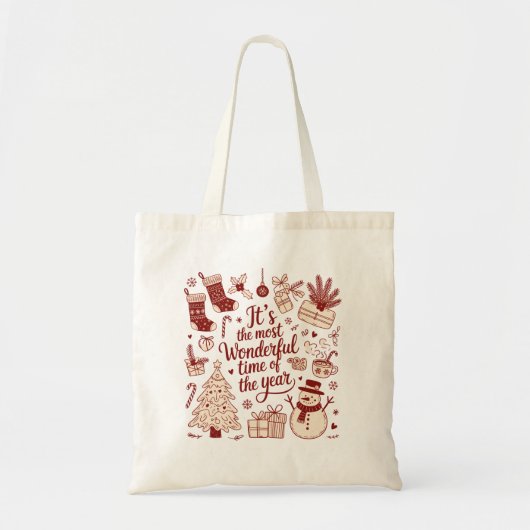 Tote Bag Noël C'est la période la plus merveilleuse de l'an (Devant)