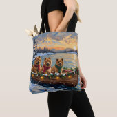 Tote Bag Noël Chow Chow Bateau Fêtes (De près)