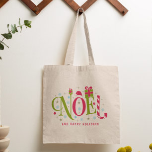 Tote Bag Noel coloré et amusant typographie démissionner