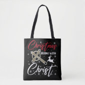 Tote Bag Noël commence avec le Christ Noël chrétien (Devant)