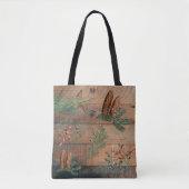 Tote Bag Noël Conifères rustiques Bois de pin (Devant)