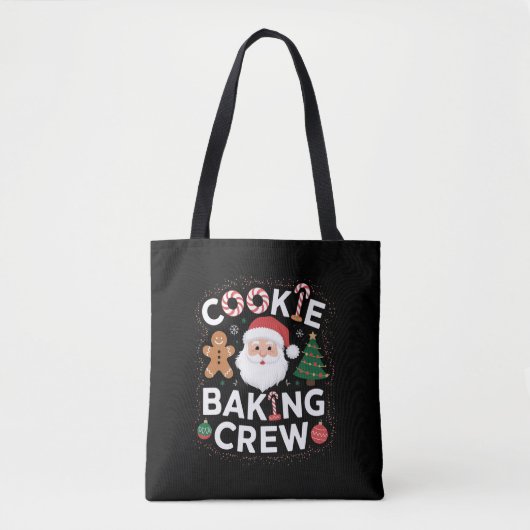 Tote Bag Noël Cookie Baking Crew Famille Noël (Devant)