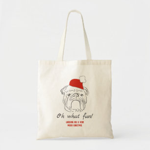 Tote Bag Noël de Bulldog anglais