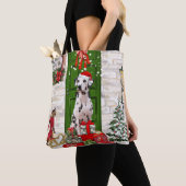 Tote Bag Noël de chien dalmate (De près)
