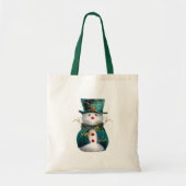 Tote Bag Noël de Green Snowman (Devant)