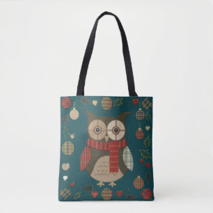 Tote Bag Noël de la chouette