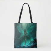 Tote Bag Noël de la forêt d'hiver verte enchantée (Devant)