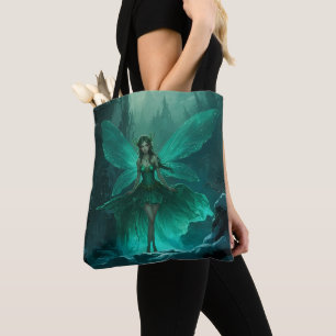 Tote Bag Noël de la forêt d'hiver verte enchantée