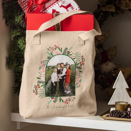 Tote Bag Noël de la photo florale