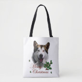 Tote Bag Noël de Malamute en Alaska (Devant)