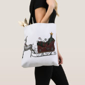 Tote Bag Noël de père Noël Sleigh (De près)
