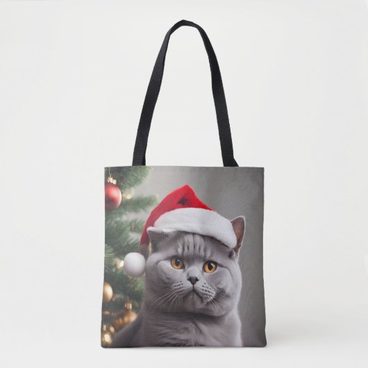 Tote Bag Noël de Shorthair britannique (Devant)