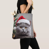 Tote Bag Noël de Shorthair britannique (De près)