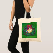 Tote Bag Noël de volley-ball (Devant (produit))