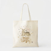 Tote Bag Noël Deer & Joyeux Noël Typographie (Devant)