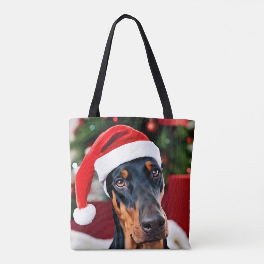Tote Bag Noël Doberman (Dos)