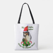 Tote Bag Noël du berger australien (Dos)