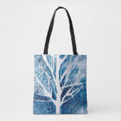 Tote Bag Noël du bouleau blanc d'hiver (Devant)