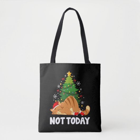 Tote Bag Noël du chat (Devant)