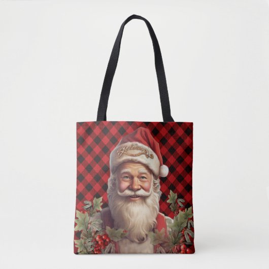 Tote Bag Noël du Père Noël Saint Nicolas (Devant)