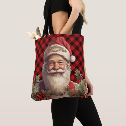 Tote Bag Noël du Père Noël Saint Nicolas (De près)