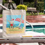 Tote Bag Noël en juillet Été Santa Claus Cute Beach<br><div class="desc">Ce joli sac fourre-tout de Noël personnalisé en juillet fait un cadeau parfait pour une fête estivale pour un bain de plage ou un rassemblement de piscine. Faites-en une extravagance amusante sur le thème du pôle nord avec le Père Noël dans ses maillots de bain à côté d'un parapluie de...</div>