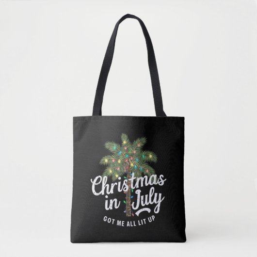 Tote Bag Noël en juillet m'a tout illuminé (Devant)