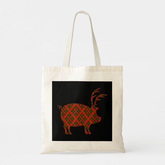 Tote Bag Noël en T-shirt Arkansas avec Razorback Reinde (Dos)