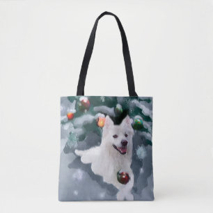 Tote Bag Noël Eskimo Chien américain