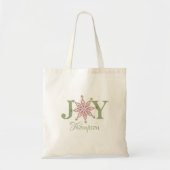 Tote Bag Noël Festive Joie Typographie Whimsical (Devant)
