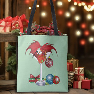 Tote Bag Noël Fête Joie Dragon