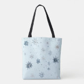 Tote Bag Noël Flocons Bleus (Dos)