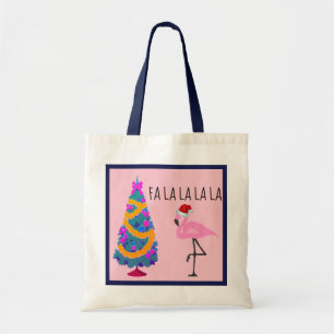 Tote Bag Noël Fourre-tout de Père Noël de Flamant rose
